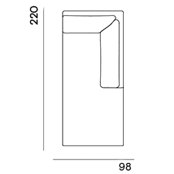 Astin op maat gemaakt / longchair arm rechts