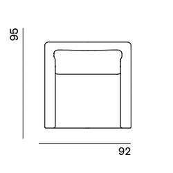 Astin op maat gemaakt / 1-zits met armleuning