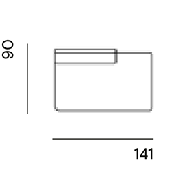 Bolster op maat gemaakt / 1,5-zits zonder armleuning back links