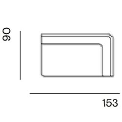 Bolster op maat gemaakt / 1,5-zits arm rechts