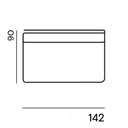 Bolster op maat gemaakt / 1,5-zits zonder armleuning