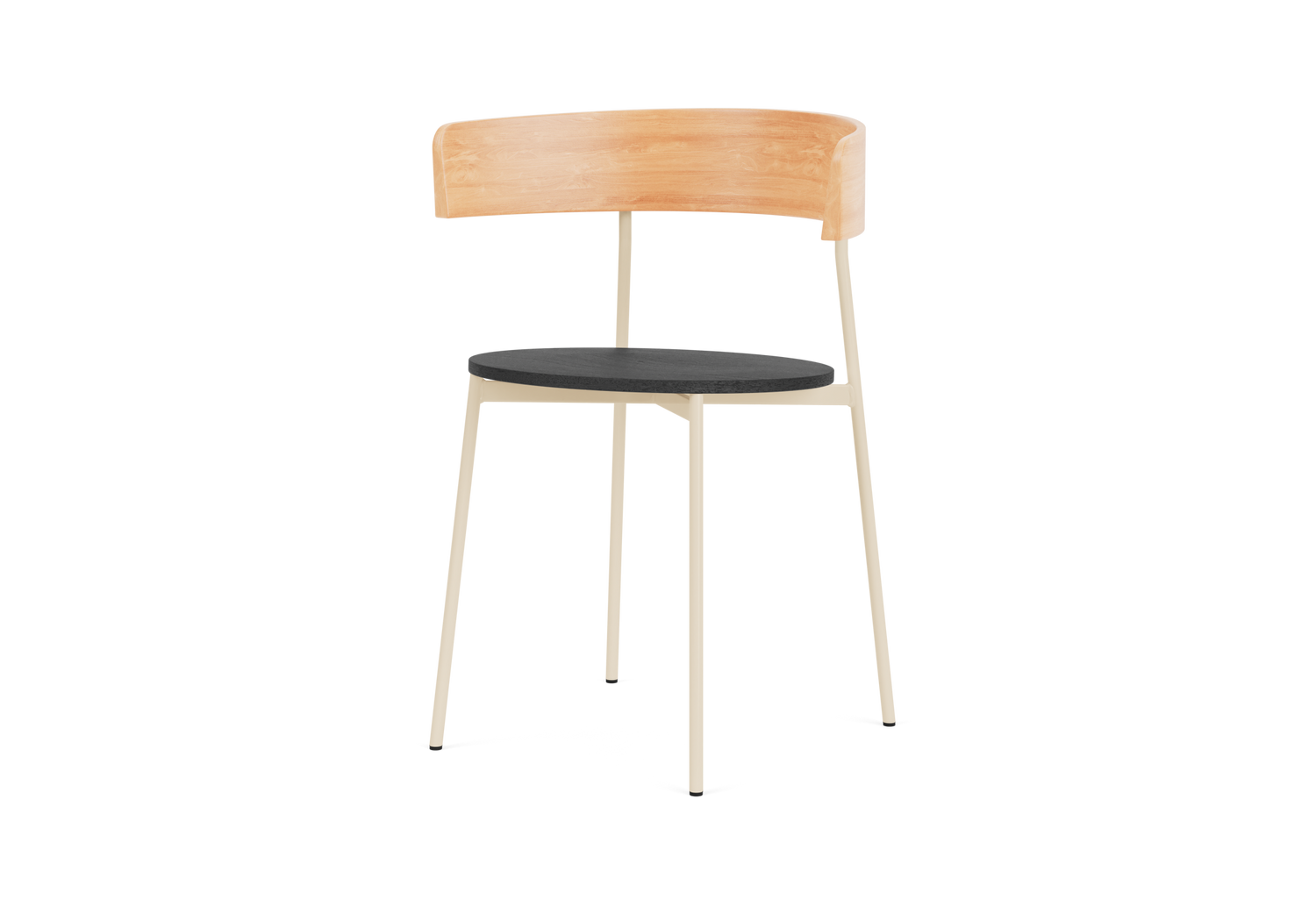 Friday dining chair with arms - sand frame - natural back (no upholstery)