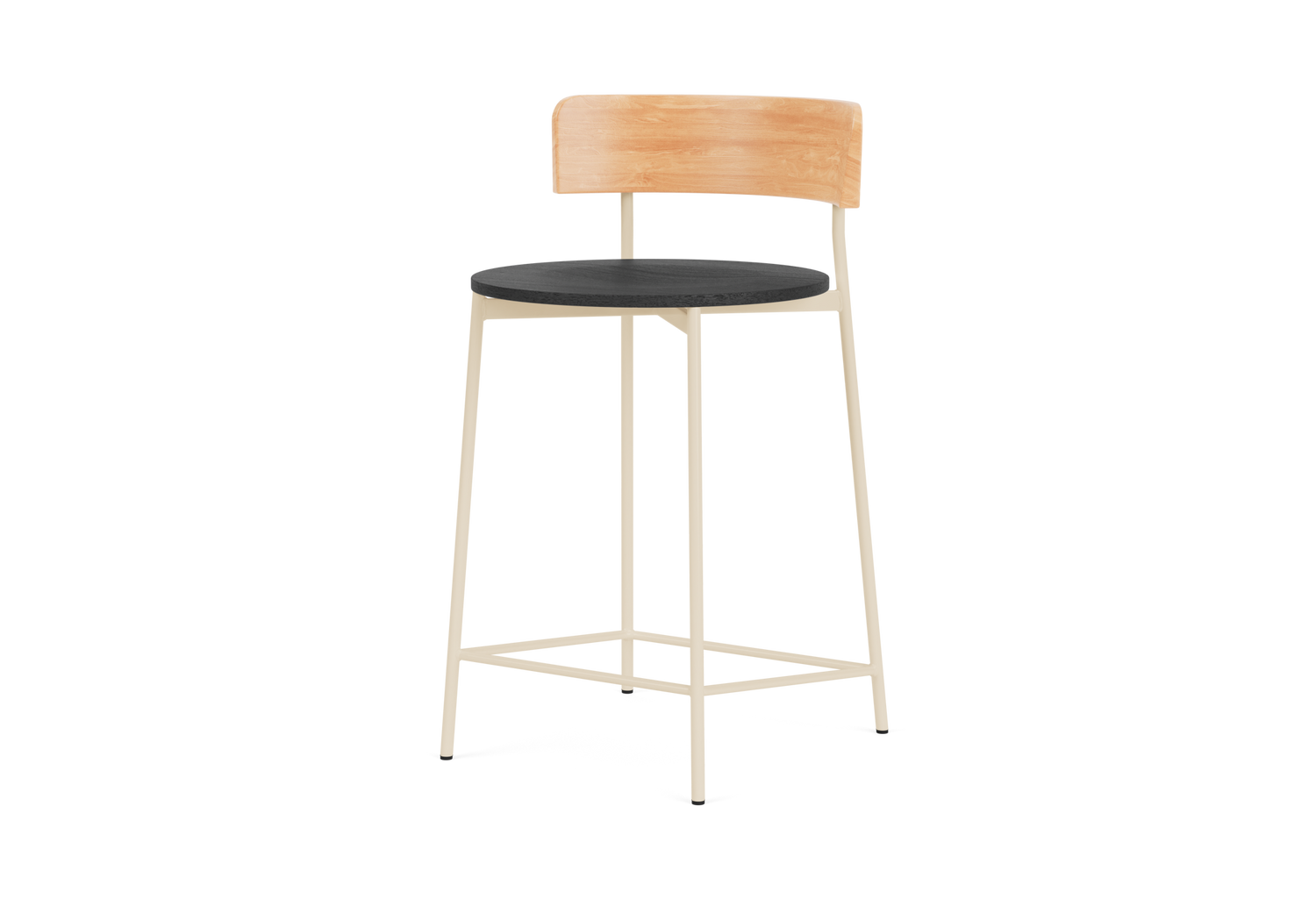 Friday counter stool - sand frame - natural back (no upholstery)