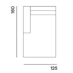 Edge Made to Order / Divan medium arm left