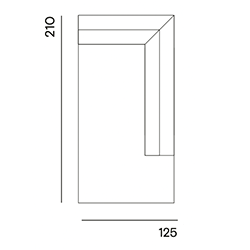 Edge Made to Order / Longchair medium arm right