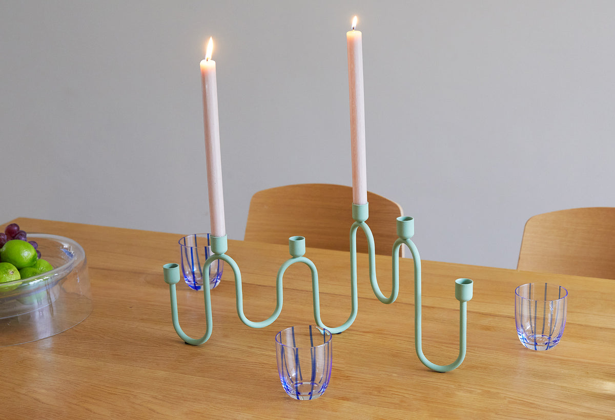 Gestreepte karaf glas