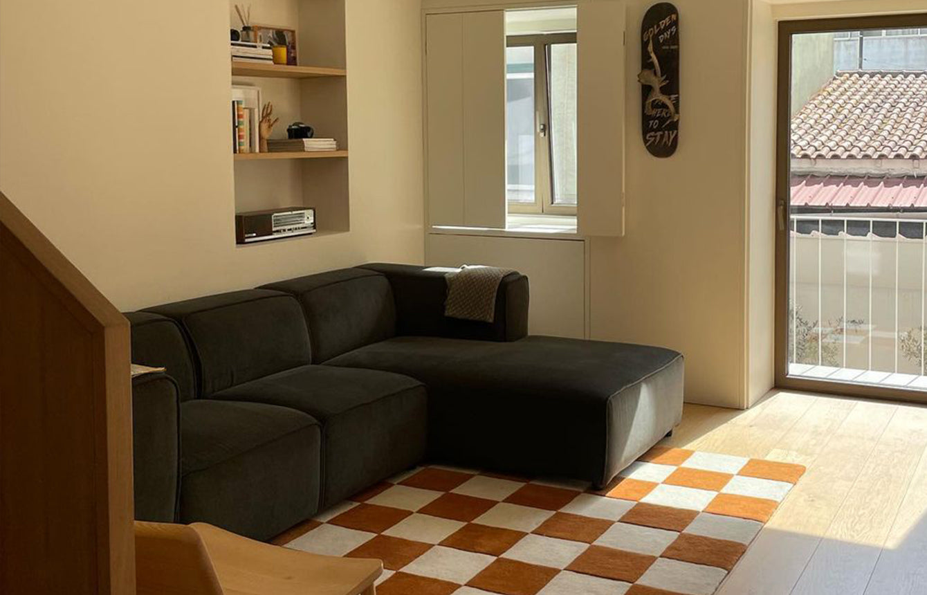 <p>Checks vloerkleed</p>