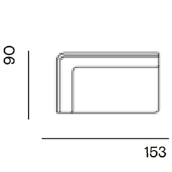 Bolster op maat gemaakt / 1,5-zits arm links