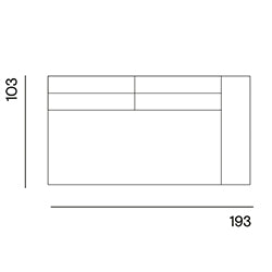 Edge Made to Order / 2-seat arm right