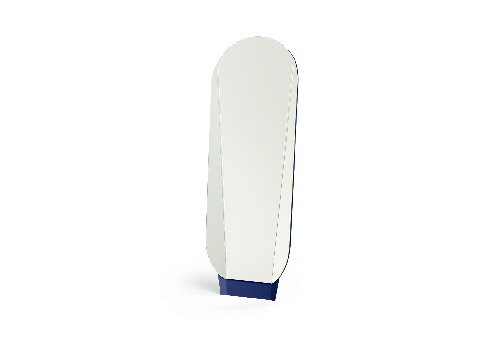 Split full length mirror blue