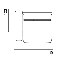 Frankie op maat gemaakt / 1-zits arm links