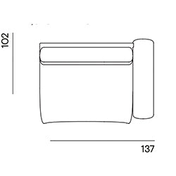 Frankie Made to Order / 1,5-seat arm right