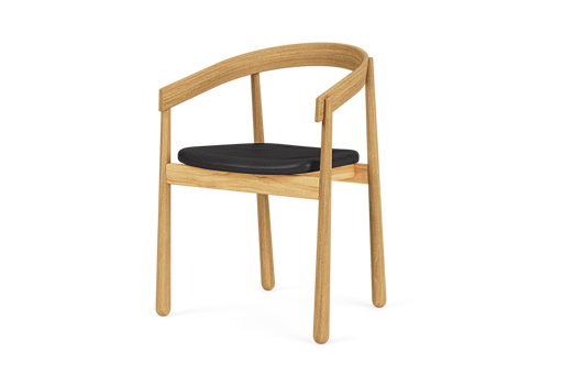 Homerun dining chair - with vegan leather seat