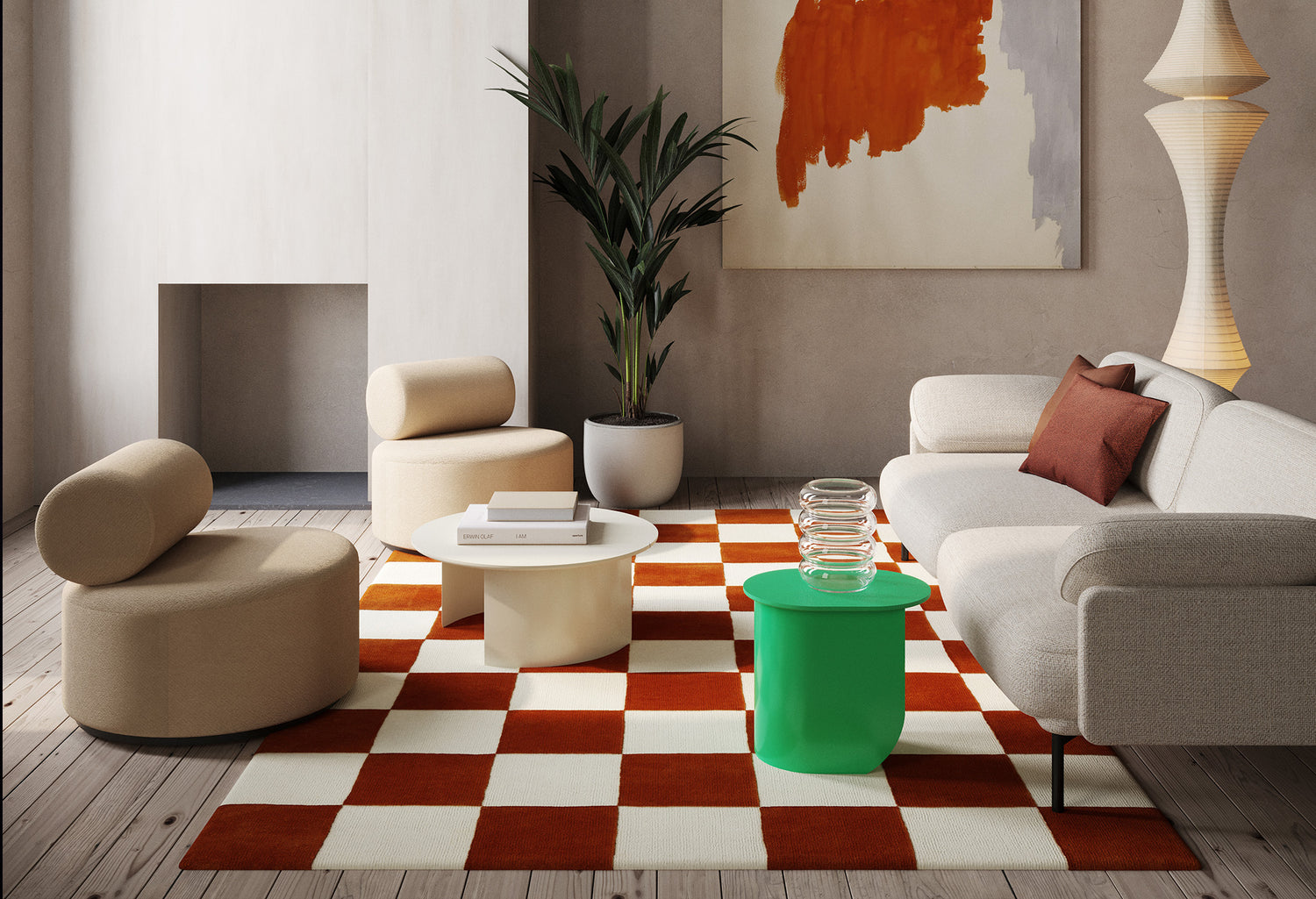 Checks rug small - 161 x 253 cm