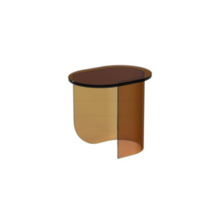 Plateau Side Table Amber Glass